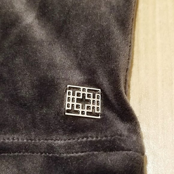 Nwt Natori Luxe Velour Bomber Track Jacket Full Zip Cozy Gray M Womens - Picture 9 of 9